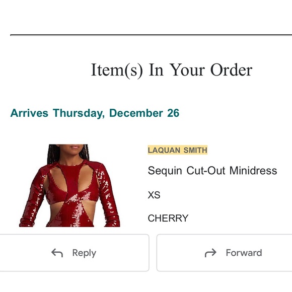 LaQuan Smith Red Sequin Cut Out Dress - Picture 7 of 8